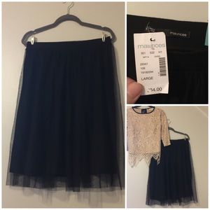 Lined Mesh Skirt NWT